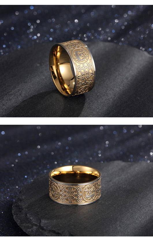 Anillo Giratorio de los Cuatro Bestias Mitológicas Chinas para Hombre - Image 9