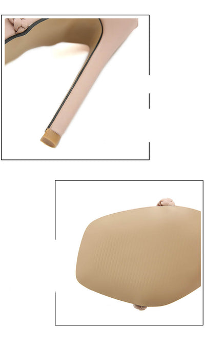 Sandalias de Tacón Super Alto con Punta Cuadrada y Tiras Trenzadas - Image 18