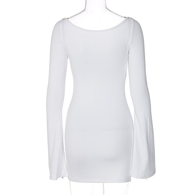 Vestido Entallado con Cuello Cuadrado y Mangas Acampanadas - Image 13