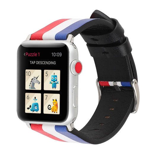 Correa de Reloj en Cuero con Patrón de Bandera - Image 28