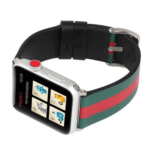 Correa de Reloj en Cuero con Patrón de Bandera - Image 36