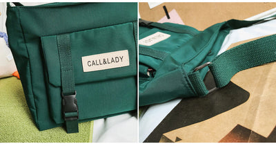 Bolsa Mensajera Impermeable de Lona y Nylon para Mujer - Image 11