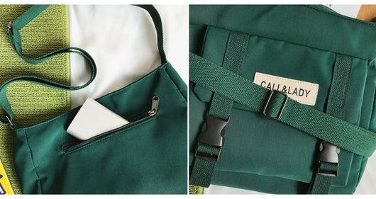 Bolsa Mensajera Impermeable de Lona y Nylon para Mujer - Image 12