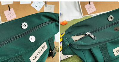 Bolsa Mensajera Impermeable de Lona y Nylon para Mujer - Image 14