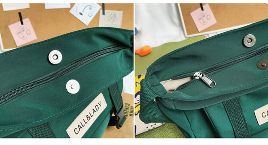 Bolsa Mensajera Impermeable de Lona y Nylon para Mujer - Image 14