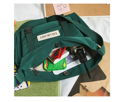 Bolsa Mensajera Impermeable de Lona y Nylon para Mujer - Image 15