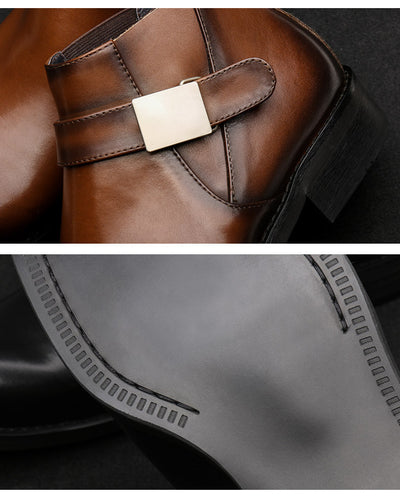 Botas Martin de Cuero para Hombre - Estilo Británico Otoño Invierno - Image 15
