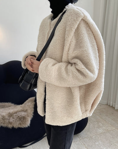Abrigo de Lana de Cordero con Hombros Anchos - Diseño Elegante y Moderno - Image 37