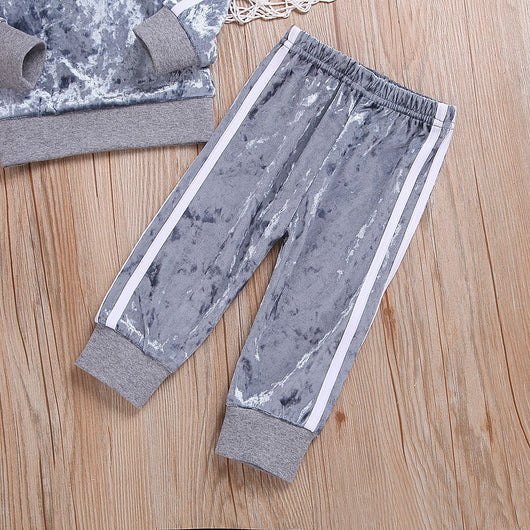 Conjunto de Sudadera y Pantalón de Terciopelo Dorado para Niñas - Ropa Cómoda y Elegante - Image 16