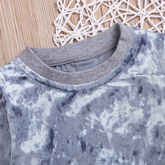 Conjunto de Sudadera y Pantalón de Terciopelo Dorado para Niñas - Ropa Cómoda y Elegante - Image 19