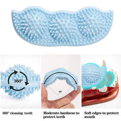 Light green pea pod shaped dog chew toy with textured nubs for teeth cleaning and bite resistance. - Image 14