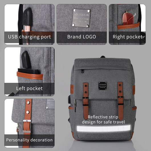 Mochila Escolar de Gran Capacidad para Estudiantes y Computadora - Image 8