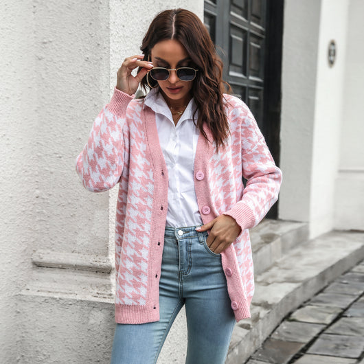 Cardigan de Lana con Bolsillos Contrastados y Cuello en V - Image 29