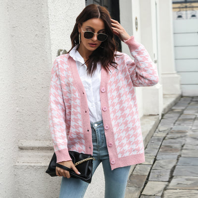 Cardigan de Lana con Bolsillos Contrastados y Cuello en V - Image 31