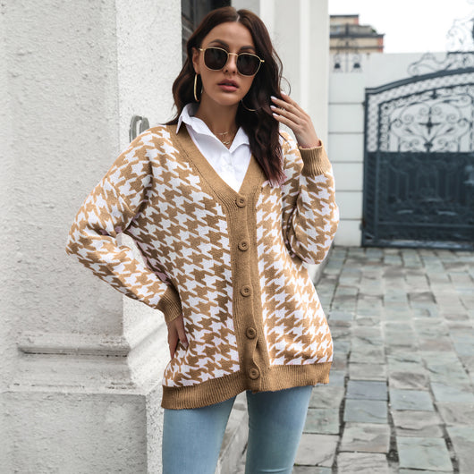 Cardigan de Lana con Bolsillos Contrastados y Cuello en V - Image 33