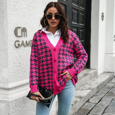 Cardigan de Lana con Bolsillos Contrastados y Cuello en V - Image 36