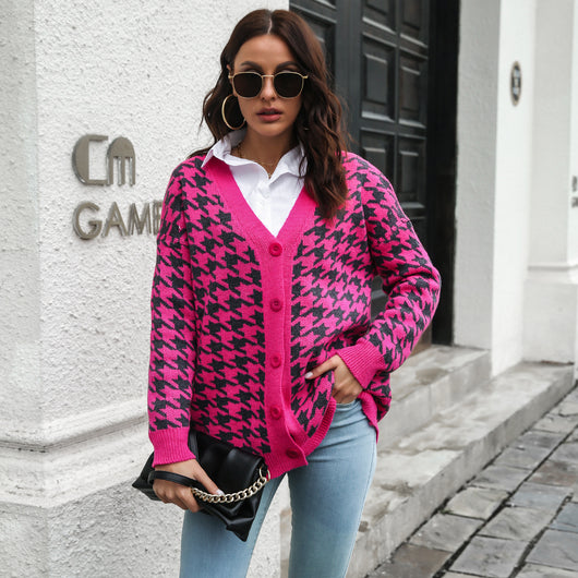 Cardigan de Lana con Bolsillos Contrastados y Cuello en V - Image 36