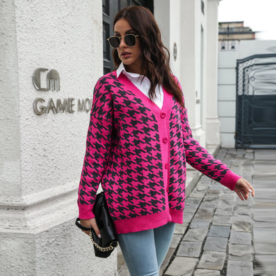 Cardigan de Lana con Bolsillos Contrastados y Cuello en V - Image 38