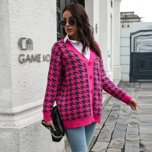 Cardigan de Lana con Bolsillos Contrastados y Cuello en V - Image 38