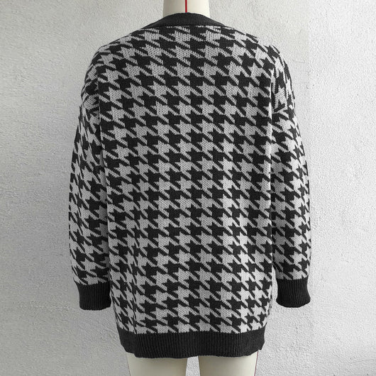 Cardigan de Lana con Bolsillos Contrastados y Cuello en V - Image 41