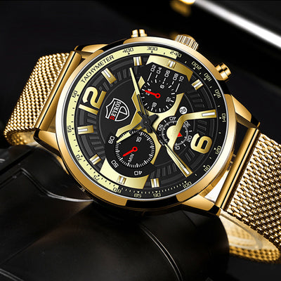 Reloj de Acero Inoxidable con Calendario para Hombre - Cuarzo Resistente - Image 10