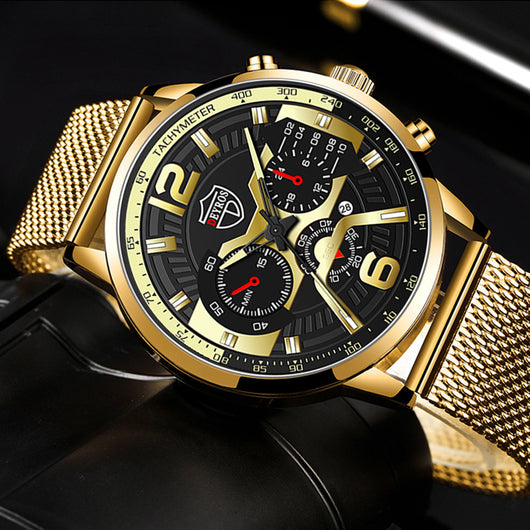 Reloj de Acero Inoxidable con Calendario para Hombre - Cuarzo Resistente - Image 10