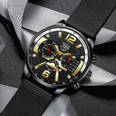 Reloj de Acero Inoxidable con Calendario para Hombre - Cuarzo Resistente - Image 11