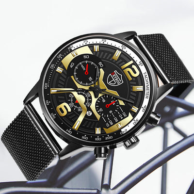 Reloj de Acero Inoxidable con Calendario para Hombre - Cuarzo Resistente - Image 12