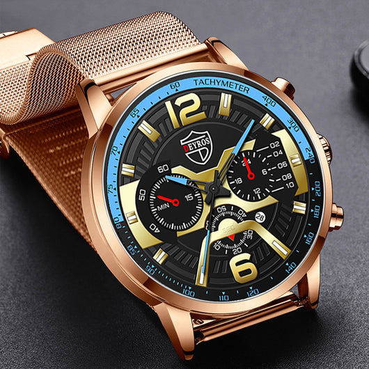 Reloj de Acero Inoxidable con Calendario para Hombre - Cuarzo Resistente - Image 15