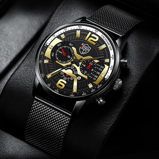 Reloj de Acero Inoxidable con Calendario para Hombre - Cuarzo Resistente - Image 18