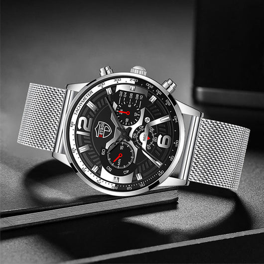 Reloj de Acero Inoxidable con Calendario para Hombre - Cuarzo Resistente - Image 23