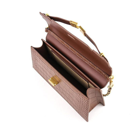 Bolso Bandolera de Cuero Genuino con Cadena - Diseño Minimalista - Image 10