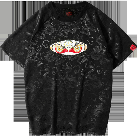 Camiseta Retro Sun Wukong Bordada con Dragón - Image 3