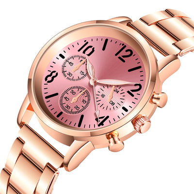 Reloj de Pulsera Luminoso Multifuncional para Mujer con Banda de Acero - Image 12