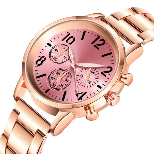 Reloj de Pulsera Luminoso Multifuncional para Mujer con Banda de Acero - Image 12