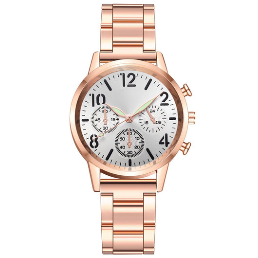 Reloj de Pulsera Luminoso Multifuncional para Mujer con Banda de Acero - Image 22
