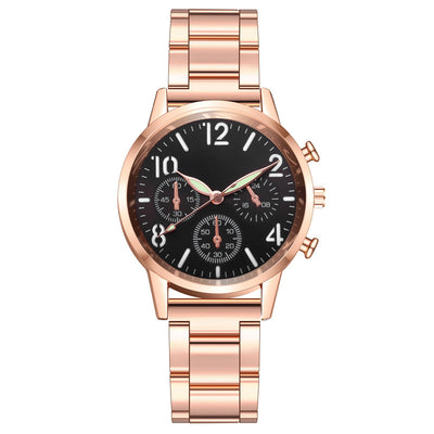 Reloj de Pulsera Luminoso Multifuncional para Mujer con Banda de Acero - Image 25