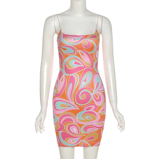 Vestido Slim Estampado Asimétrico sin Espalda - Diseño Moderno y Atrevido - Image 15