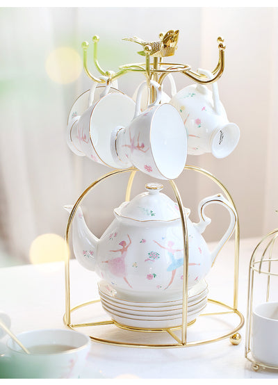 Juego de Té en Porcelana Bone China Británica con Tazas y Platos - Image 8