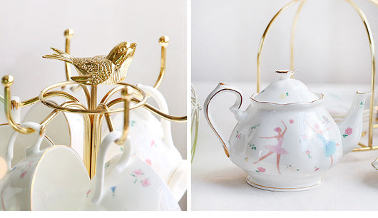 Juego de Té en Porcelana Bone China Británica con Tazas y Platos - Image 9