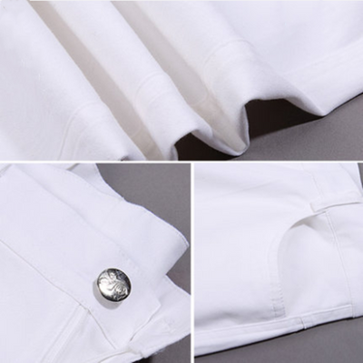Pantalón Blanco de Cintura Alta Recto y Holgado - Image 3