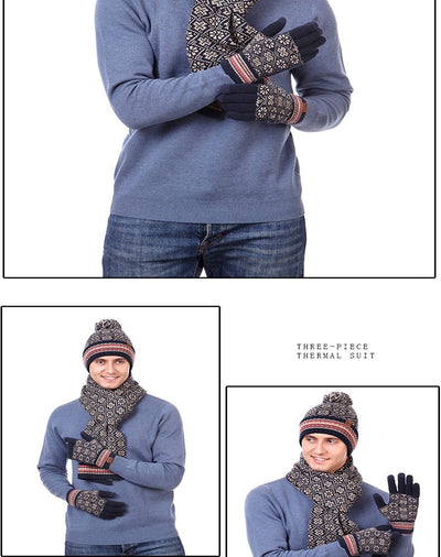 Conjunto de Abrigo Invernal: Gorro, Bufanda y Guantes Tejidos en Lana - Image 10