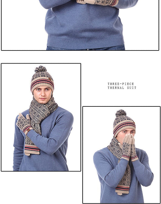 Conjunto de Abrigo Invernal: Gorro, Bufanda y Guantes Tejidos en Lana - Image 12