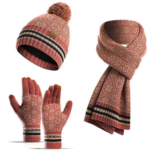 Conjunto de Abrigo Invernal: Gorro, Bufanda y Guantes Tejidos en Lana - Image 13