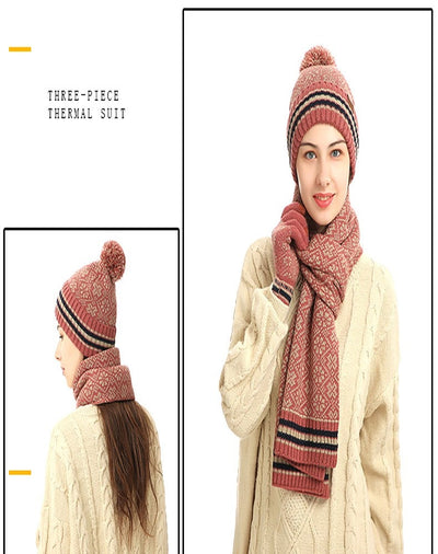 Conjunto de Abrigo Invernal: Gorro, Bufanda y Guantes Tejidos en Lana - Image 15