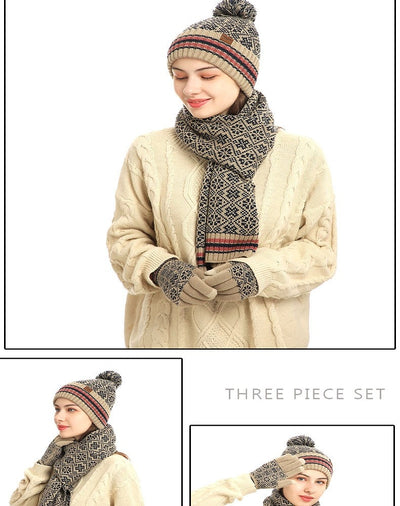 Conjunto de Abrigo Invernal: Gorro, Bufanda y Guantes Tejidos en Lana - Image 17