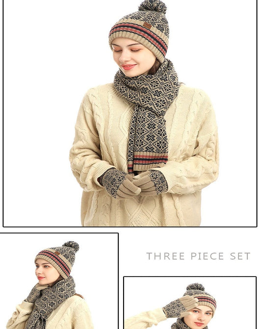 Conjunto de Abrigo Invernal: Gorro, Bufanda y Guantes Tejidos en Lana - Image 17