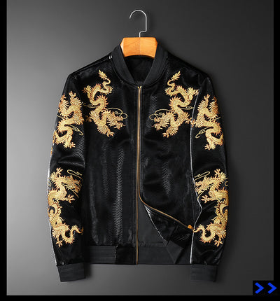 Chaqueta Cardigan Beisbolera con Bordado Dorado - Image 6
