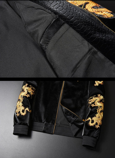 Chaqueta Cardigan Beisbolera con Bordado Dorado - Image 12