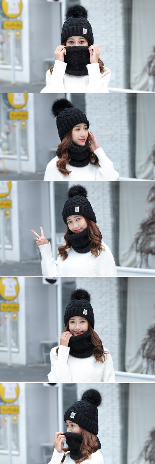 Gorro de Invierno Tejido en Lana y Acrílico para Mujer - Image 7